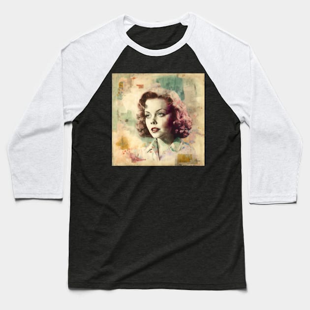 Ida Lupino #3 Baseball T-Shirt by MonoMagic